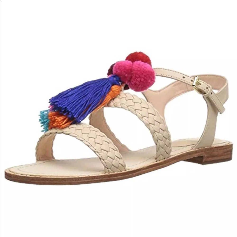 KATE SPADE 2358 Womens Sunset Strappy Pom Pom Open